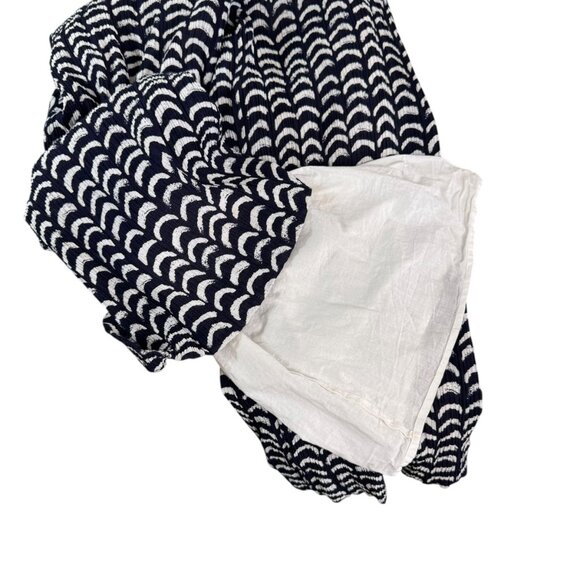 Maeve by Anthropologie Smocked Halter Jumpsuit Romper Size 4 Navy White - Picture 8 of 10